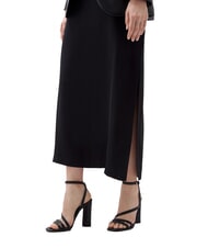 TOMMY HILFIGER TH LEATHER BLOCK Sandales montantes en cuir avec bride &agrave; la cheville noir - Chaussures Femme - 7