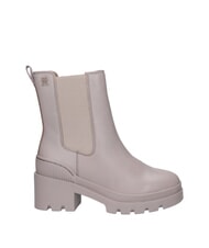 TOMMY HILFIGER TH Bottines en cuir &agrave; talon moyen gris - Chaussures Femme - 2