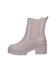 TOMMY HILFIGER TH Bottines en cuir &agrave; talon moyen gris - Chaussures Femme - 3