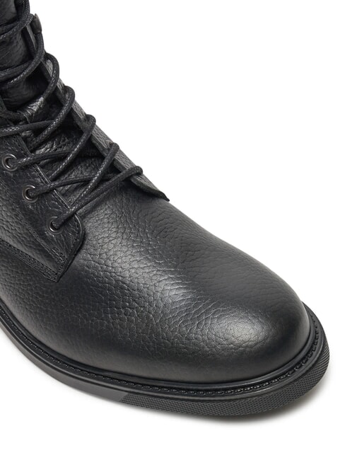 HILFIGER OUTDOOR Bottines en cuir &agrave; col rembourr&eacute; noir - Chaussures Homme