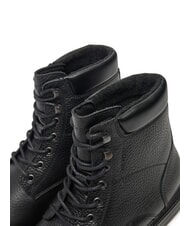 TOMMY HILFIGER HILFIGER OUTDOOR Bottines en cuir &agrave; col rembourr&eacute; noir - Chaussures Homme - 4