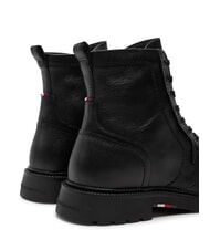 TOMMY HILFIGER HILFIGER COMFORT Bottines en cuir &agrave; lacets avec fermeture &eacute;clair noir - Chaussures Homme - 5