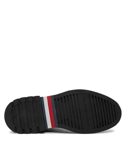 HILFIGER COMFORT Bottines en cuir &agrave; lacets avec fermeture &eacute;clair noir - Chaussures Homme