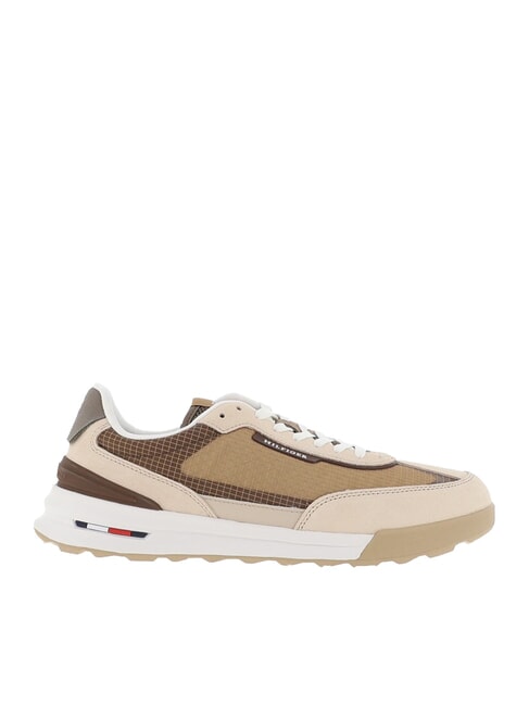 RETRO RUNNER baskets en cuir et en tissu beige - Chaussures Homme