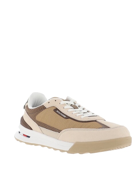 RETRO RUNNER baskets en cuir et en tissu beige - Chaussures Homme