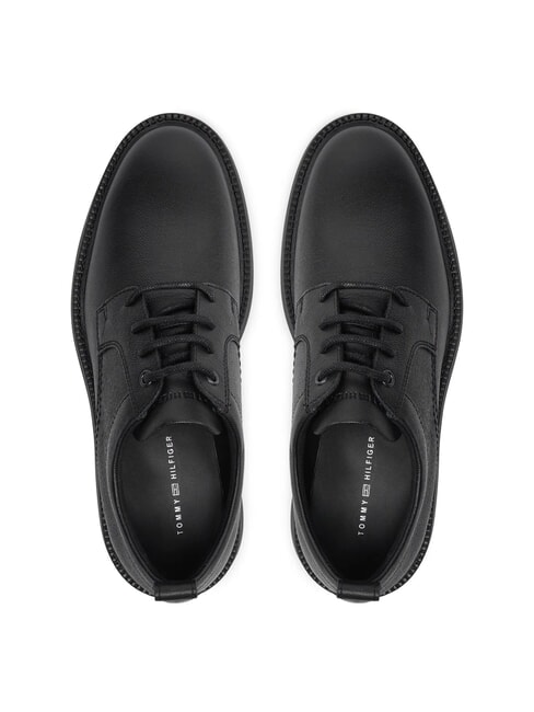 HILFIGER COMFORT Chaussure derby &agrave; lacets en cuir noir - Chaussures Homme