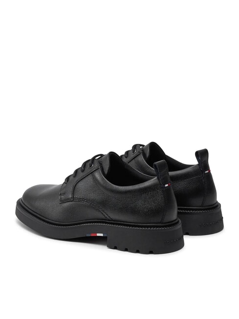 HILFIGER COMFORT Chaussure derby &agrave; lacets en cuir noir - Chaussures Homme