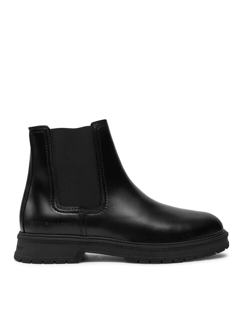HILFIGER ABRASIV WAR Bottines Chelsea en cuir noir - Chaussures Homme