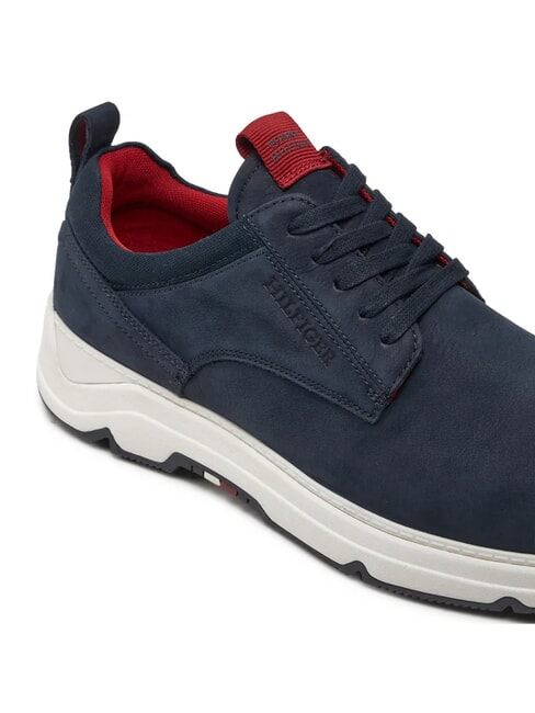 HILFIGER NUBUCK MIX baskets en cuir nubuck bleu - Chaussures Homme
