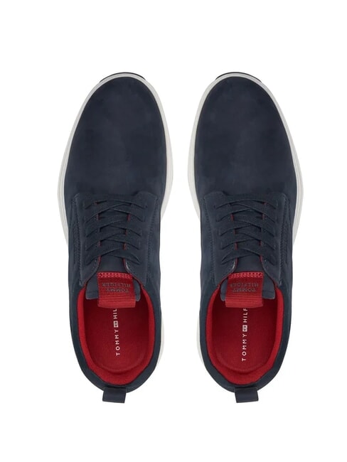 HILFIGER NUBUCK MIX baskets en cuir nubuck bleu - Chaussures Homme