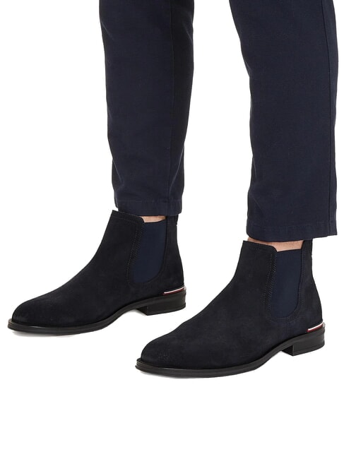 CORE RWB HILFIGER bottines en daim bleu - Chaussures Homme
