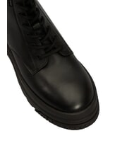 TOMMY HILFIGER TH JEANS Bottines en cuir &agrave; plateforme avec fermeture &eacute;clair noir - Chaussures Femme - 3