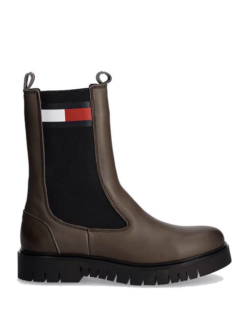 TH JEANS bottines en cuir brun - Chaussures Femme