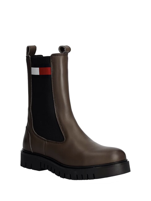 TH JEANS bottines en cuir brun - Chaussures Femme