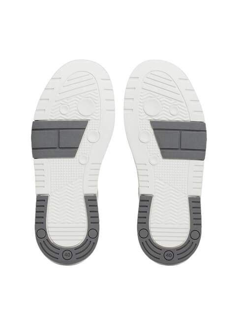 TOMMY JEANS Baskets en cuir blanc / argent - Chaussures Femme