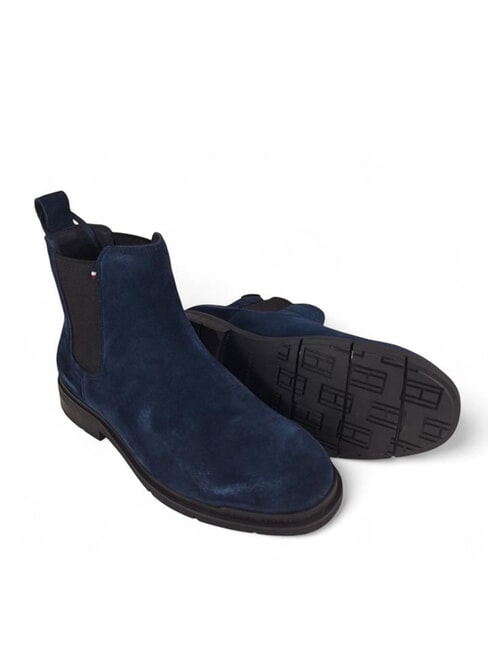 FLEXIBLE HILFIGER bottines en daim bleu - Chaussures Homme