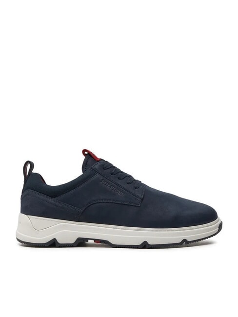 HILFIGER NUBUCK MIX baskets en cuir nubuck bleu - Chaussures Homme