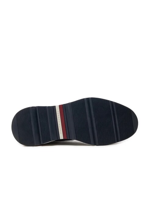 HILFIGER NUBUCK MIX baskets en cuir nubuck bleu - Chaussures Homme