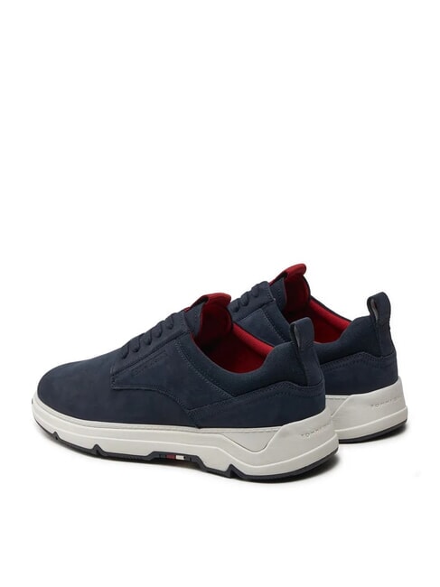 HILFIGER NUBUCK MIX baskets en cuir nubuck bleu - Chaussures Homme
