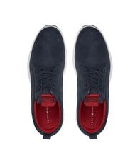 TOMMY HILFIGER HILFIGER NUBUCK MIX baskets en cuir nubuck bleu - Chaussures Homme - 5
