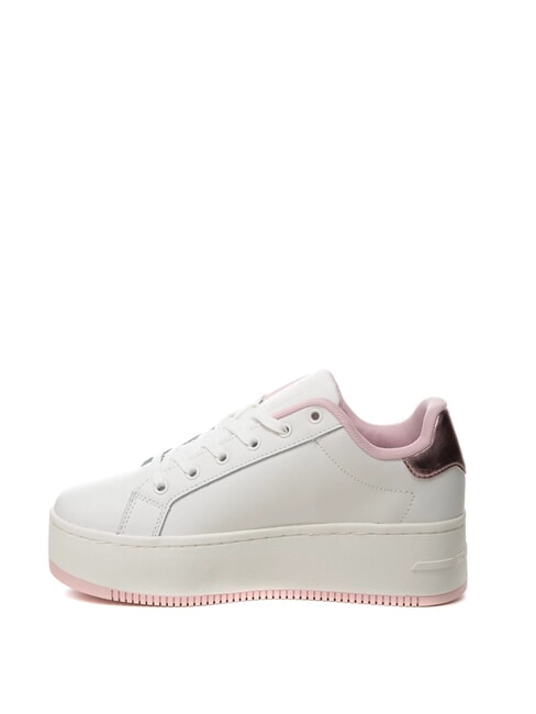 TOMMY JEANS Flatform Baskets hautes rose - Chaussures Femme