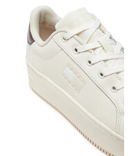 TOMMY HILFIGER TOMMY JEANS Flatform Baskets hautes &eacute;cru - Chaussures Femme - 3