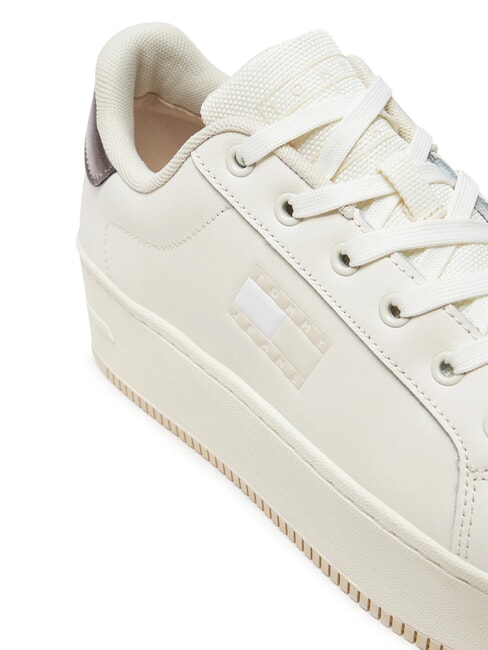 TOMMY JEANS Flatform Baskets hautes &eacute;cru - Chaussures Femme