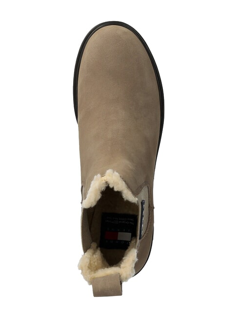 TH JEANS bottines en cuir nubuck kaki - Chaussures Femme