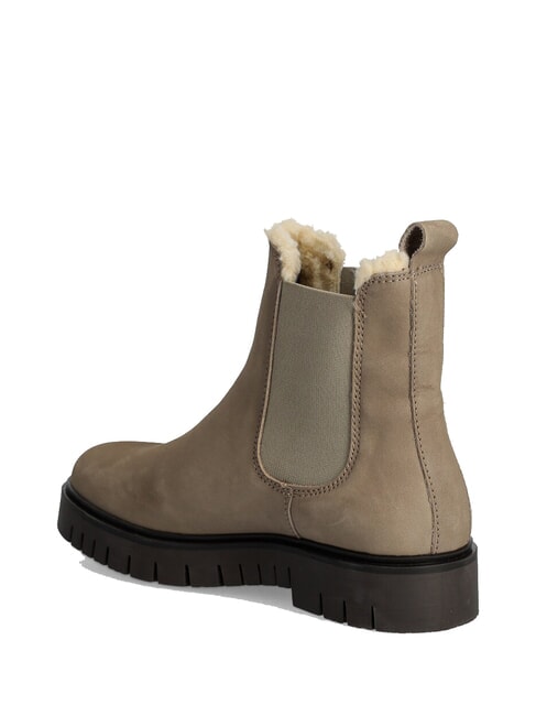 TH JEANS bottines en cuir nubuck kaki - Chaussures Femme