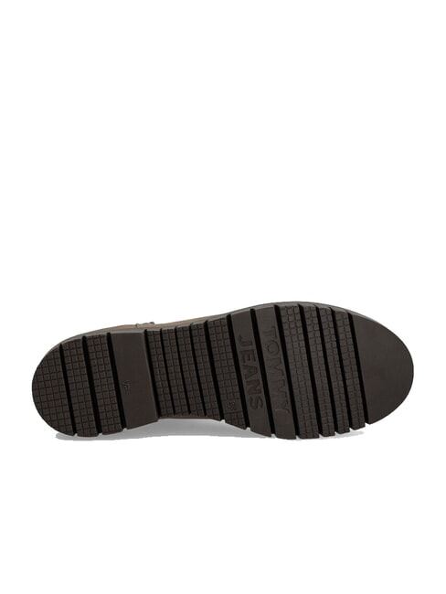 TH JEANS bottines en cuir nubuck kaki - Chaussures Femme