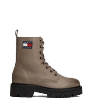 TOMMY HILFIGER TOMMY JEANS Urban Lace Up Bottines en cuir gris - Chaussures Femme - 3