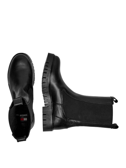 TH JEANS bottines en cuir noir - Chaussures Femme