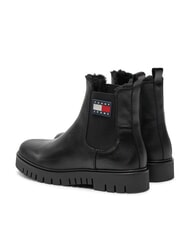 TOMMY HILFIGER TH JEANS bottines en cuir noir - Chaussures Femme - 3