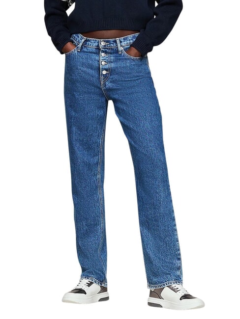 TOMMY JEANS Baskets en cuir blanc / argent - Chaussures Femme