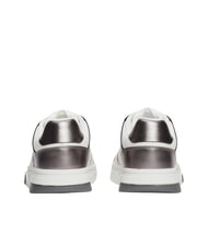 TOMMY HILFIGER TOMMY JEANS Baskets en cuir blanc / argent - Chaussures Femme - 4