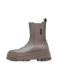 TOMMY HILFIGER TH JEANS  Bottines hautes en cuir gris - Chaussures Femme - 2