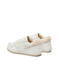 TOMMY HILFIGER TH JEANS Baskets en cuir avec application &eacute;cru - Chaussures Femme - 4