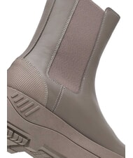 TOMMY HILFIGER TH JEANS  Bottines hautes en cuir gris - Chaussures Femme - 4