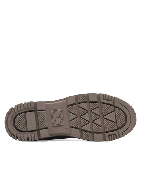 TH JEANS  Bottines hautes en cuir gris - Chaussures Femme