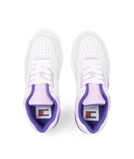 TOMMY HILFIGER TJW NEW BASKET Baskets en cuir violet - Chaussures Femme - 5