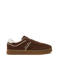 TOMMY HILFIGER THE GREENWICH baskets en cuir su&eacute;d&eacute; brun - Chaussures Homme - 2