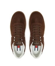 TOMMY HILFIGER THE GREENWICH baskets en cuir su&eacute;d&eacute; brun - Chaussures Homme - 4