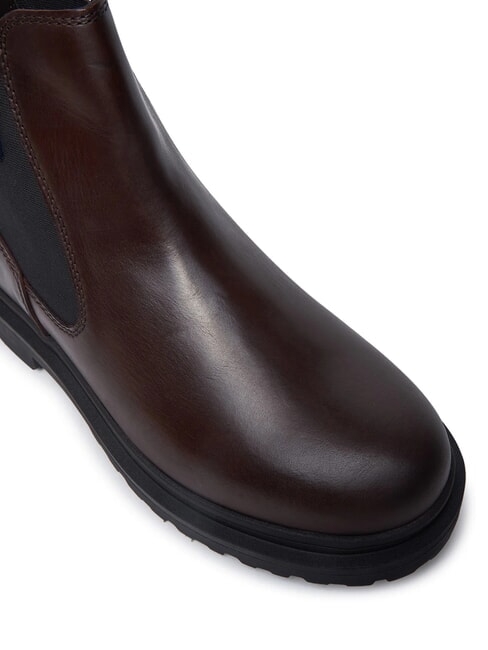 TOMMY JEANS CHELSEA LEATHER  Bottines en cuir brun - Chaussures Homme