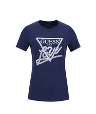 GUESS PEARLS LOVE TRIANGLE T-shirt avec imprim&eacute; et applications costume bleu - T-shirt - 3
