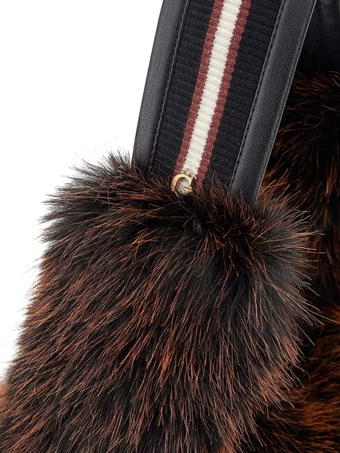 KATIA sac bandouli&egrave;re marron et noir multicolore - Sacs pour Femme