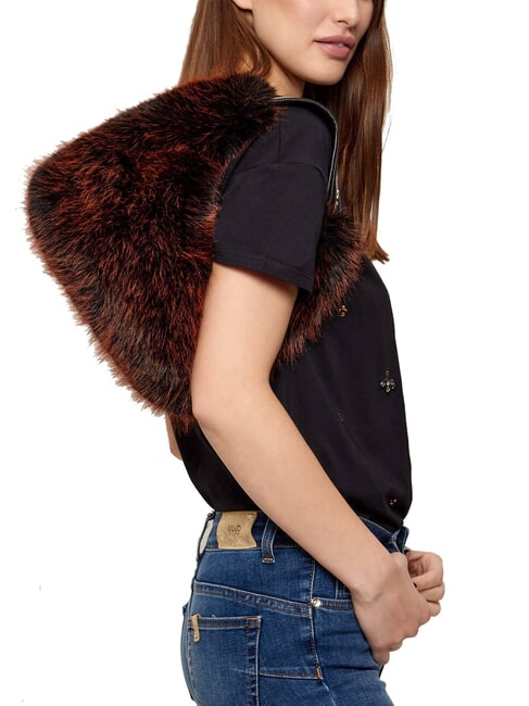 KATIA sac bandouli&egrave;re marron et noir multicolore - Sacs pour Femme