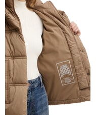 GUESS NEW DAISY Doudoune &agrave; capuche taupe d&eacute;lav&eacute; multi - Doudounes femme - 4