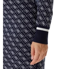 GUESS AUBREY robe tricot&eacute;e 4g bleu et cr&egrave;me - V&ecirc;tements femme - 4