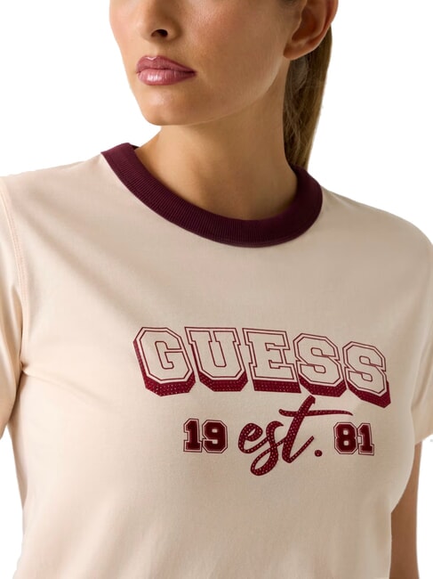 COLLEGE T-shirt en coton pivoine p&ecirc;che - T-shirt