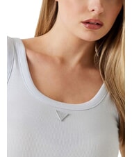 GUESS TRIANGLE PATCH d&eacute;bardeur blanc pur - T-shirt - 3